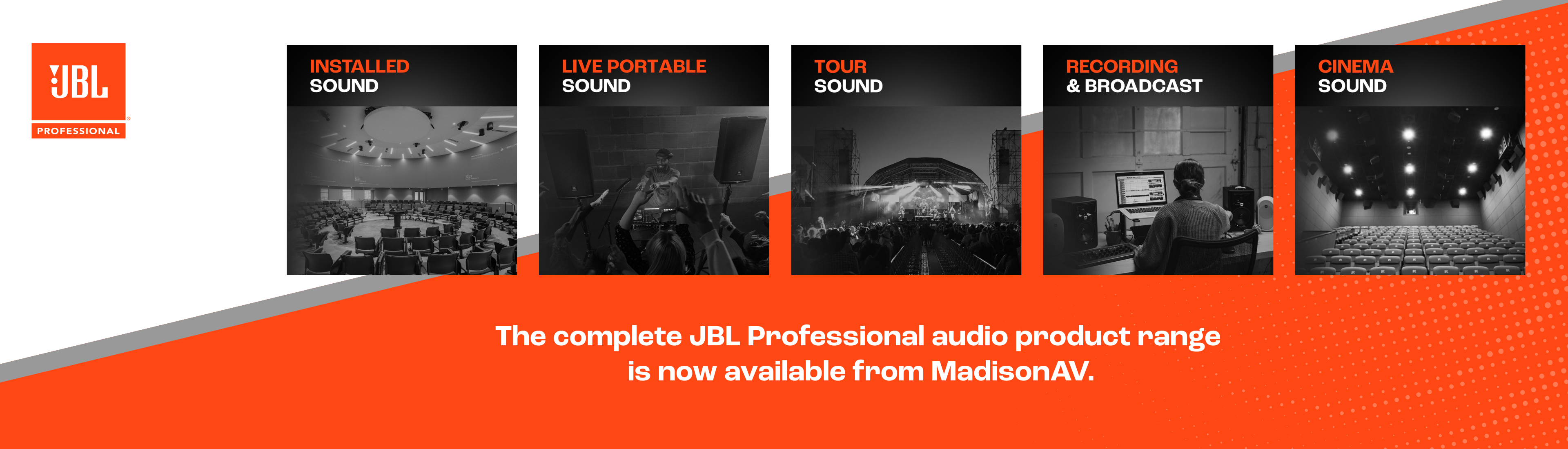 JBL range banner